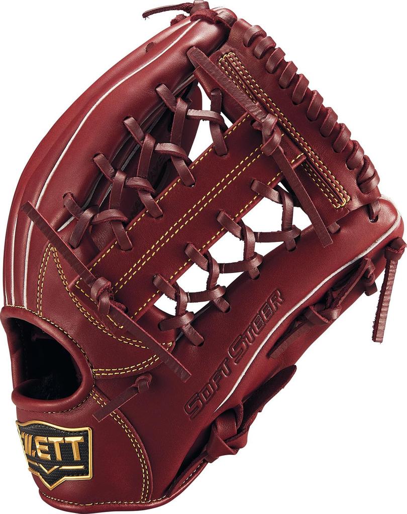 ZETT Soft Steer Baseball Bordeaux Brown Size 5 Glove, All-Around, Left-Handed Throw, (4000), (BRGB35530F)