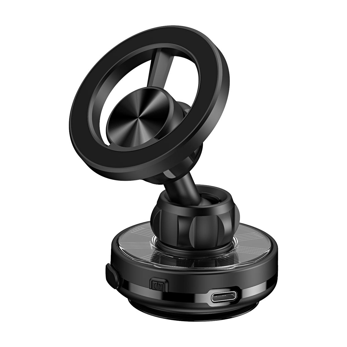 

Магнитный держатель для телефона в машину, солнечный электрический вакуумный автомобильный держатель для телефона, устойчивый к адсорбции на 360 градусов, вращающийся кронштейн для мобильного телефона, салон автомобиля