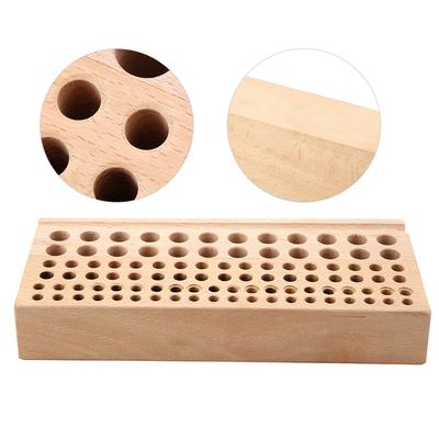 98 Holes Lther Craft Tool Wooden Rack Wooden Punch Tool Stand Holder for Punch Storage