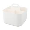Plastic Storage Basket With Handle,Portable Pencil Pen Stationery Storage Box,Desktop Sorting Organizer With 5 Compartments