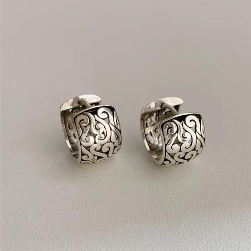 VENTFILLE 925 Sterling Silver Geometry Hoop Earring for Women Minimalism Classic Office Versatile Fashion Jewelry Gift Dropship