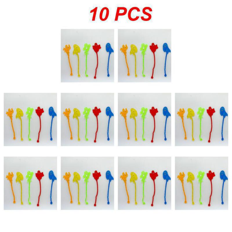10Pcs Fun Kids Birthday Party Favor Mini Sticky Spider Web Toy Gift Bag Giveaway Pinata Filler Halloween Carnival Party Supplies