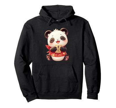 Panda Como Maneki Neko Japonés Panda Oso Sudadera Japonesa