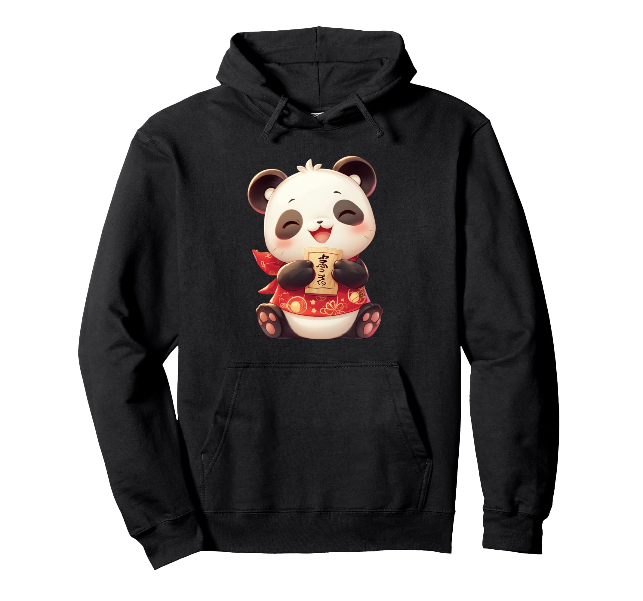 

Panda As Japanese Maneki Neko Panda Bear Japanese Hoodie чёрный