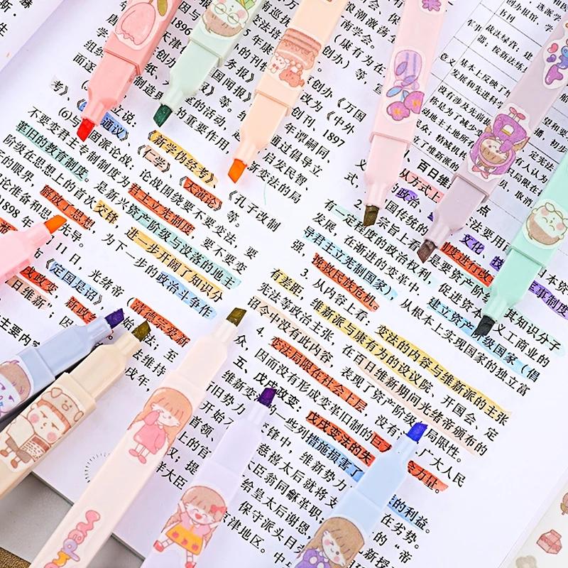 Highlighters Stationery Markers Charming Colored Markers Highlighter Pen Back To School Aesthetic Supplies