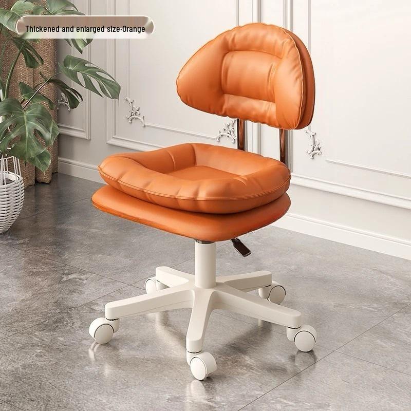Liftable Rotating Beauty Stool with Backrest - Simplistic Design for Makeup and Nail Art