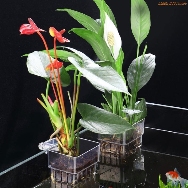 K1AE Aquarium Aquatic Plant Pots for Home Aquariums Easy Install Sustainable Choice for Enriching Your Underwater Landscape