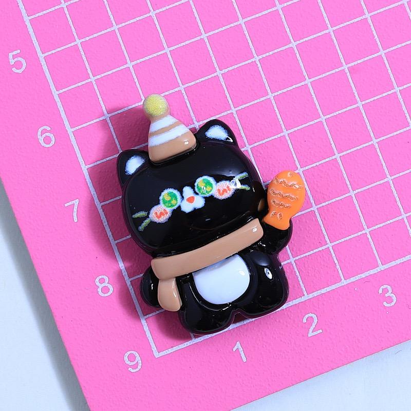 10Pcs New Cute Cartoon Black Cat Series Flat Back Ornament Jewelry Bows Accessories