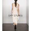 MD Spring/Summer New Arrival Women's Clothing Normcore Stylish Elegant Drape Vest Dress Tiered-Ruffle Long Dress 6681530