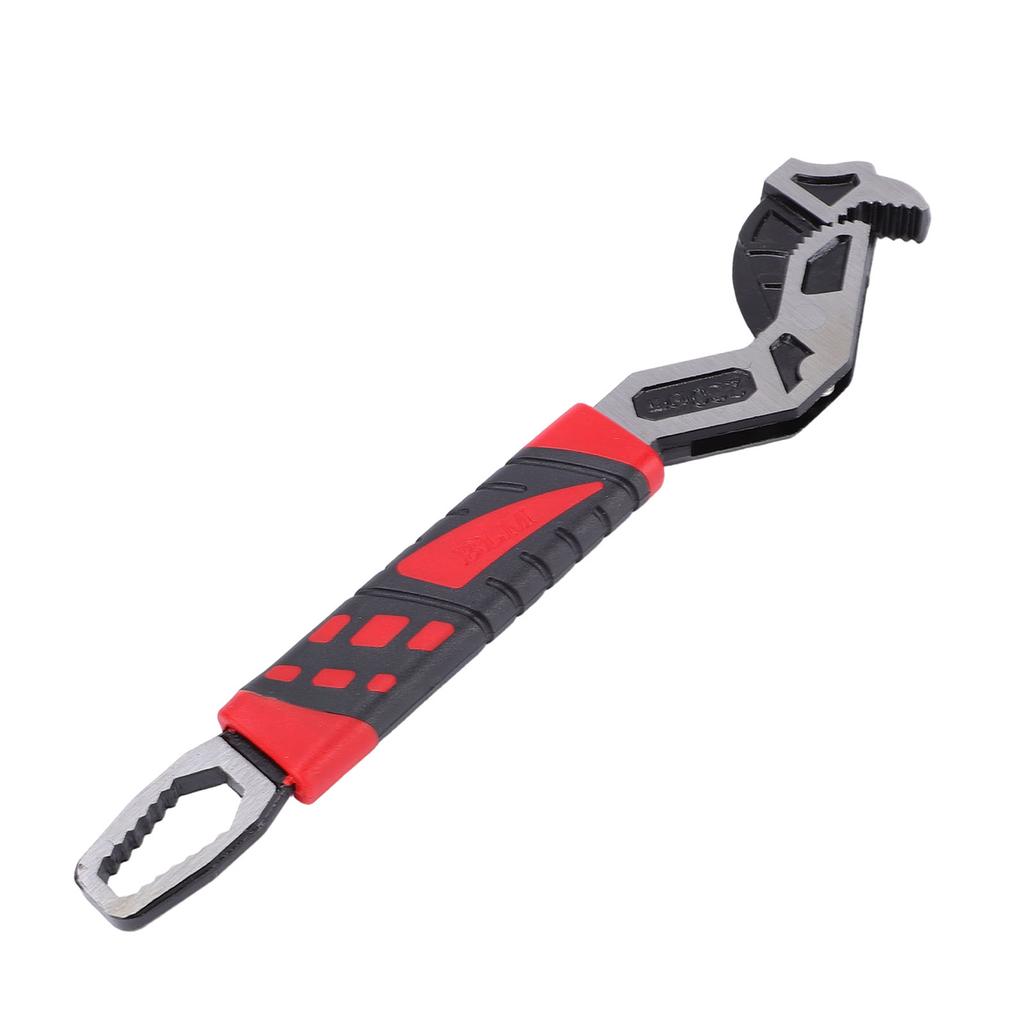 Self Adjusting Pipe Wrench 8in Dual Heads Multifunctional Self Locking Steel Plumbing Tool