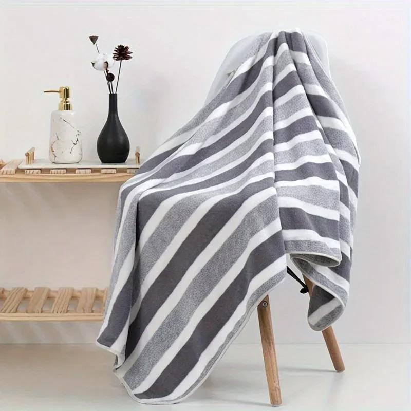 1/2pcsStriped Luxury Towel Bath Towel Set - Ultra Soft, Absorbent, Quick Drying - Stylish Multicolor Design for Home and Spa Use