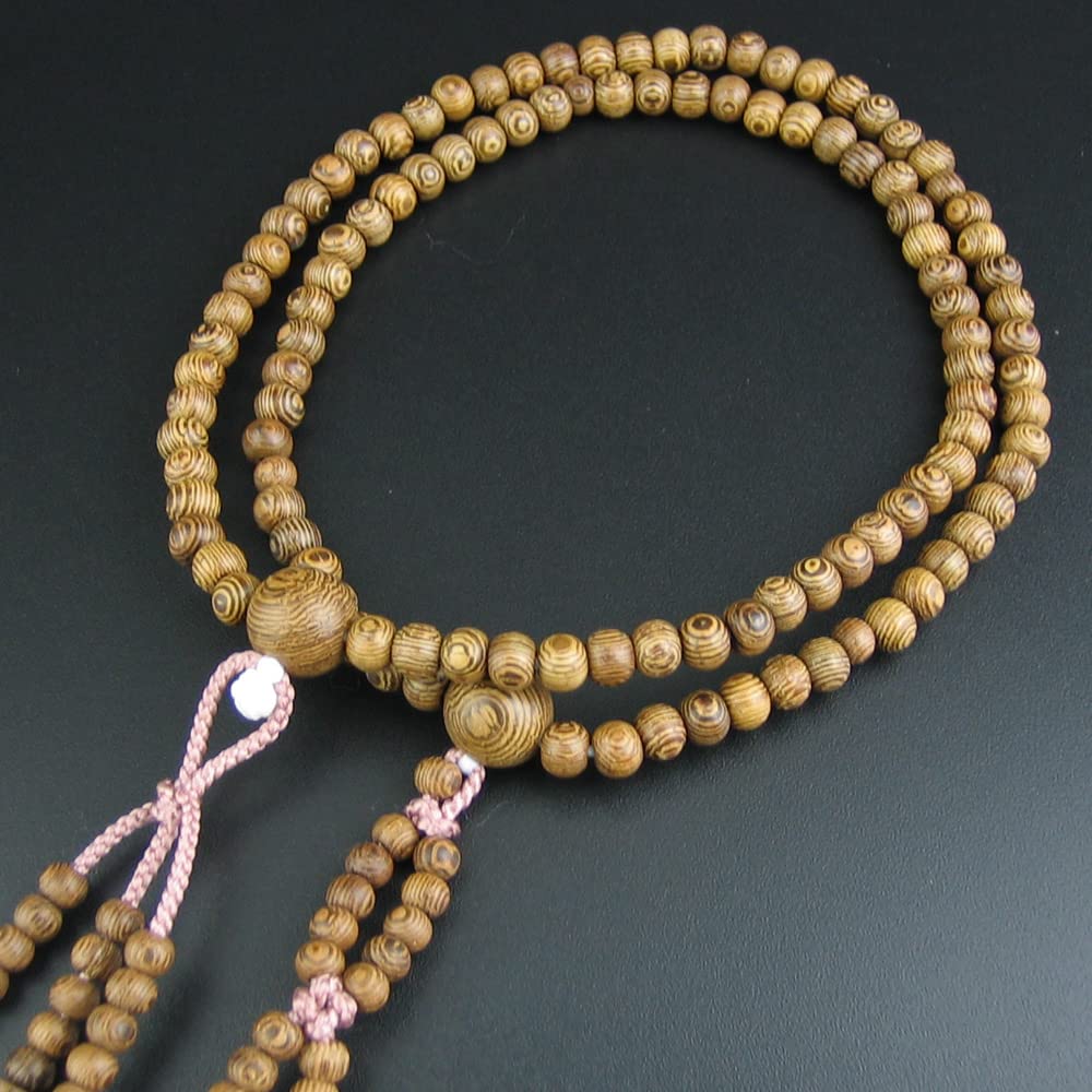 Myorenka Buddhist Prayer Beads for Nichiren Buddhism, Men's and Women's, 108 Beads, Ironwood, Tagaya, Brahma Tassel, Buddhist Prayer Beads, Buddhist