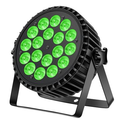 ZonQoonz 10Wx18 LED Stage Lights, Par Lights, Disco Lights, Stage Lighting Lamps, Upward-Mounted, Voice-Activated, RGBW, Strobe Dimming, Stylish, DMX
