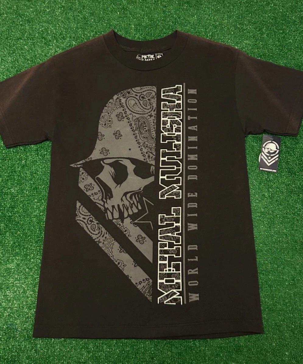 

Vintage Y2K Metal Mulisha Skull Helmet Moto VTG Shirt Mens Size Small W Tags L