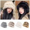 Plush Bucket Hat Cute Female Hats Portable Winter Knitted Hat  Autumn/Winter