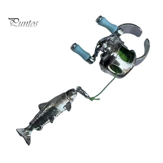 Fishing Accessories Mini Reel Necklace Pendant with Spinning Handle Removable Lover Gift Line Guide Multipurpose Keychain Backpack Charm Hobby