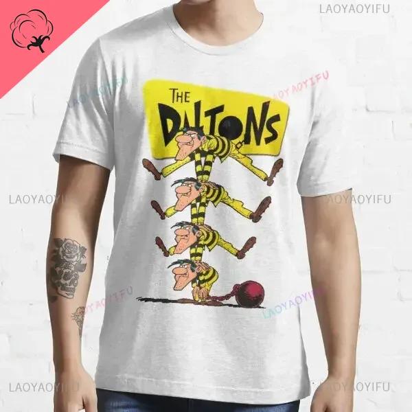 Kreslené tričko Lucky Luke Daltons Retro Tričko Grunge Pánské Oblečení Harajuku Anime Tričko Ropa Hombre Roupas Masculinas Trička