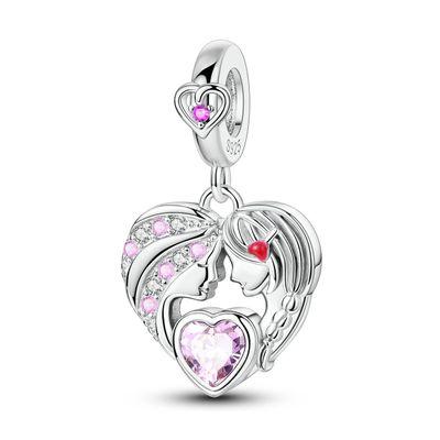 Splittable Mother Daughter Dangle Charm Bead Component Bead Components Compatible With Authentic Original Bracelet High Quality Fine Jewelry Designed