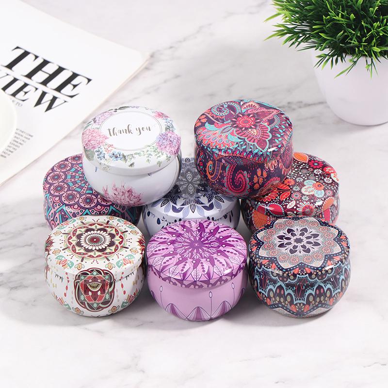 2.2Oz Personality Candy Box Drum-Shaped Cookie Box Party Supply Tea Pot Tin Box