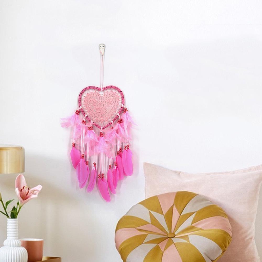 White Heart Dream Catcher Wind Chime - Home and Office Decoration