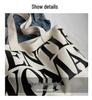 2023 Thai Gentlewoman Canvas Tote: New Letter Print Shoulder Bag
