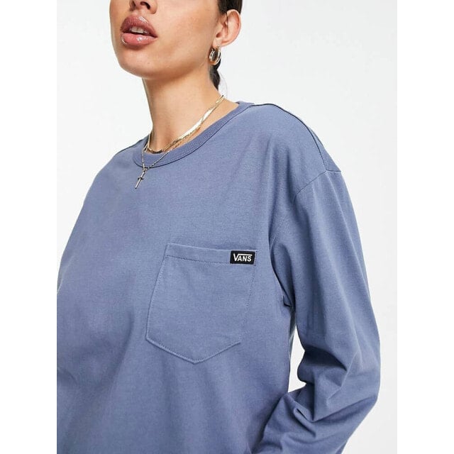 

Синяя футболка с длинными рукавами и карманами Vans OTW