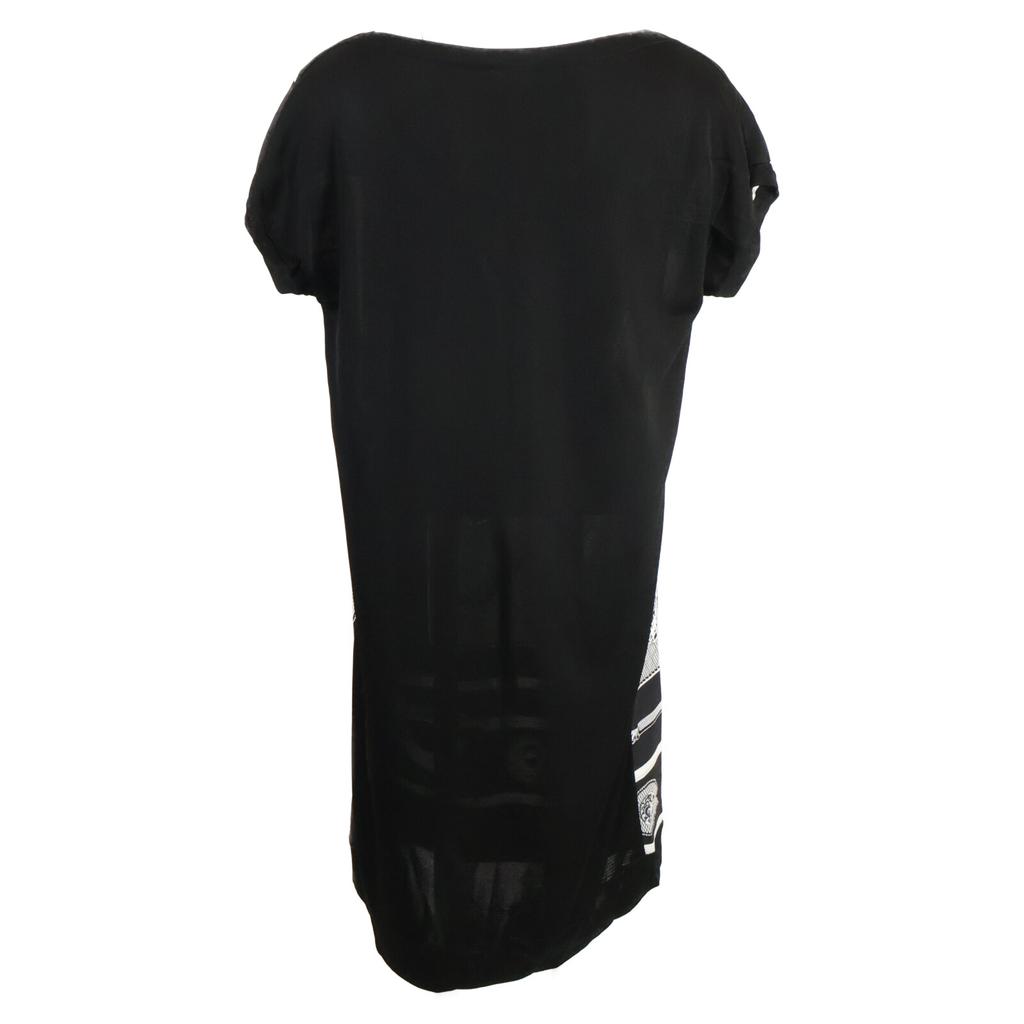 Hermes [/Domestic Regular] Cannes Et Cannes Twill Elene Knit Dress 38 Black WhiteUsed