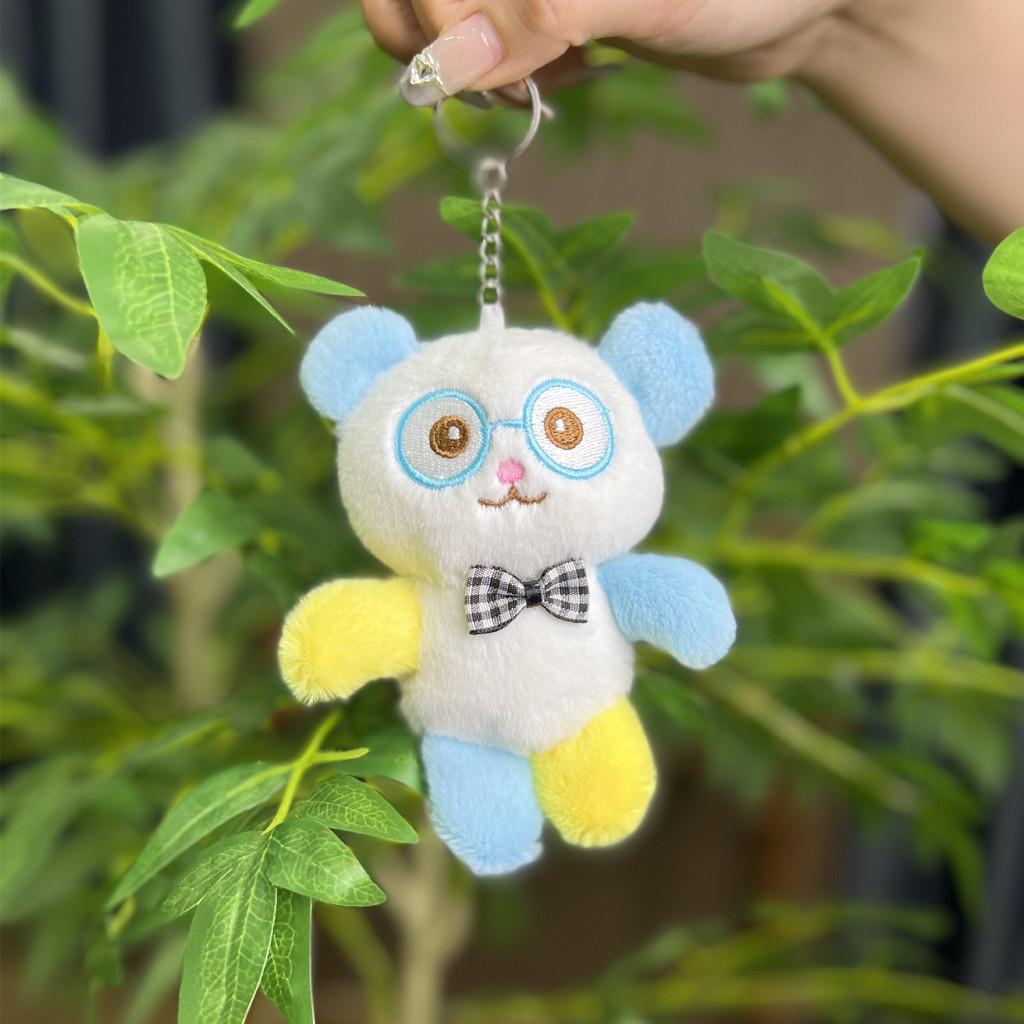 Plush Whimsical Colorful Bear Doll Keychain In Various Colors For Kids And Adults