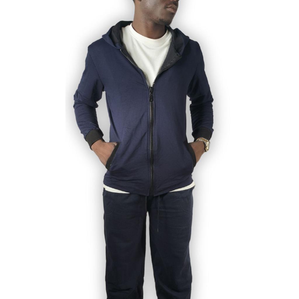 Navy Blue Tracksuit Team - Hooded Top And Tracksuit