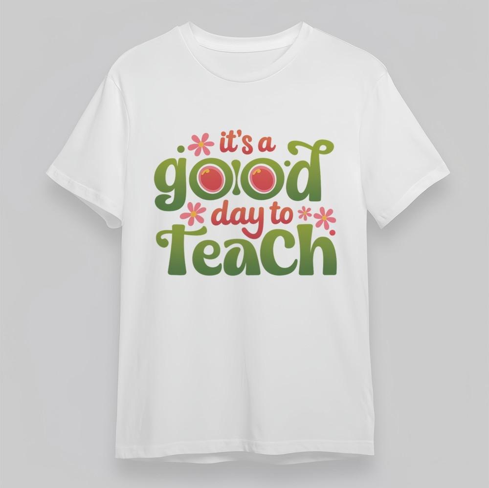 

Women s Plus Size Classic T-Shirt Good Day to Teach With Flowers Print Tee USA 2XL