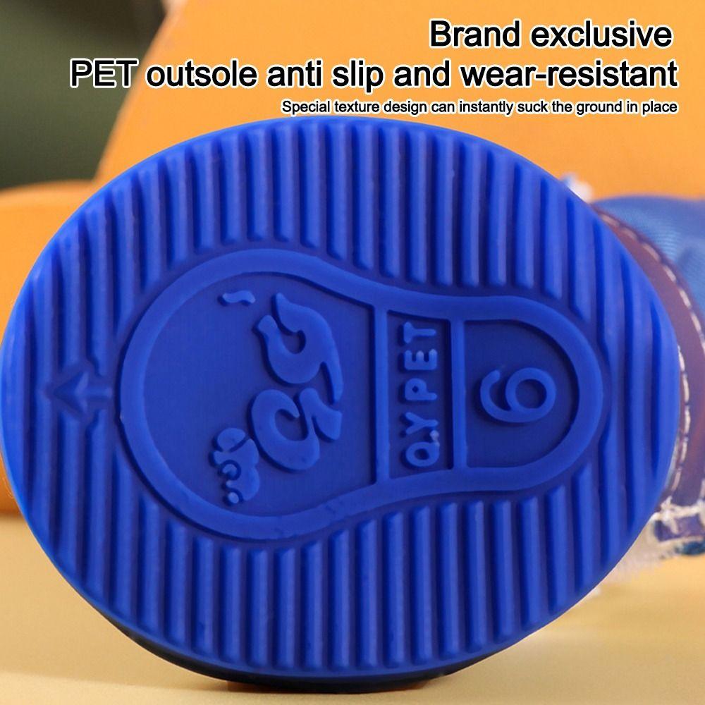 Fashion Non-slip Dog Warm Shoes Waterproof Warm Dog Snow Boots Soft Pet Cat Shoes Pet Dog Cat