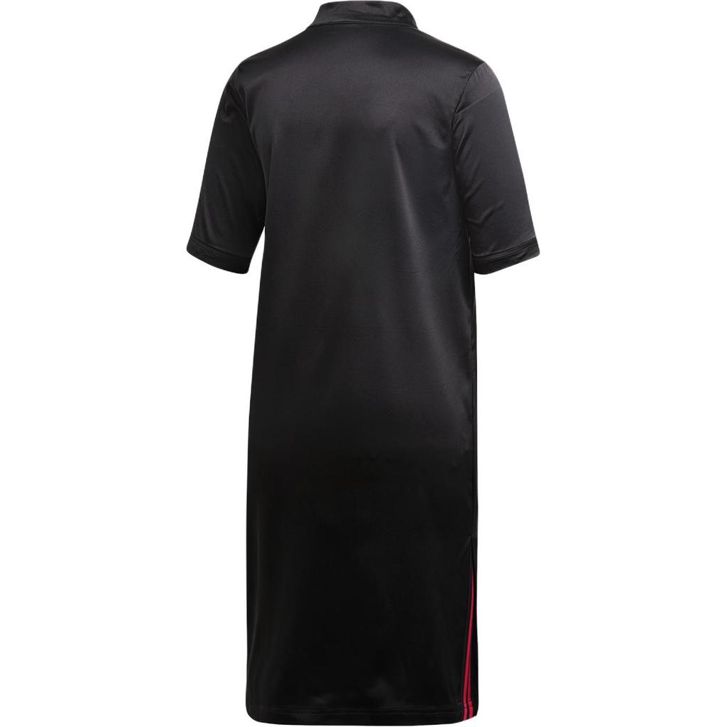 Adidas Originals Casual Breathable Comfortable Short Sleeve Dress Women Dresses Black DX4299