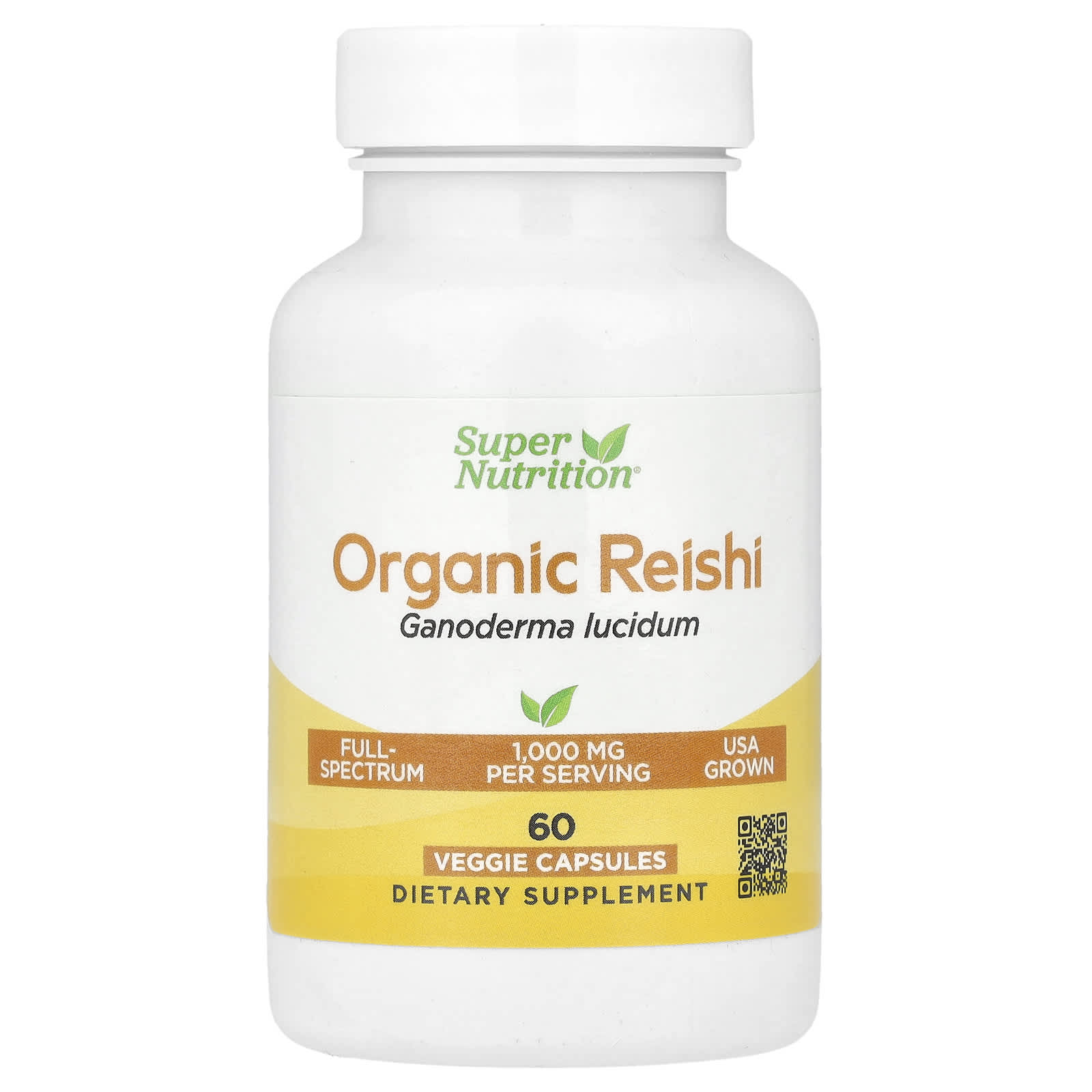 

Organic Reishi Mushroom, 1G, 60 Veggie Caps (0.5G per Capsule)