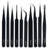 Set Of 10 Precision Tweezers In A Case