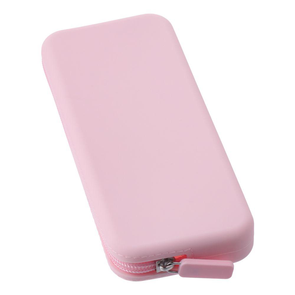 Silicone Silicone Pencil Case 20*8*2.5cm Zipper Storage Bag Silicone Makeup Brush Bag  For Work