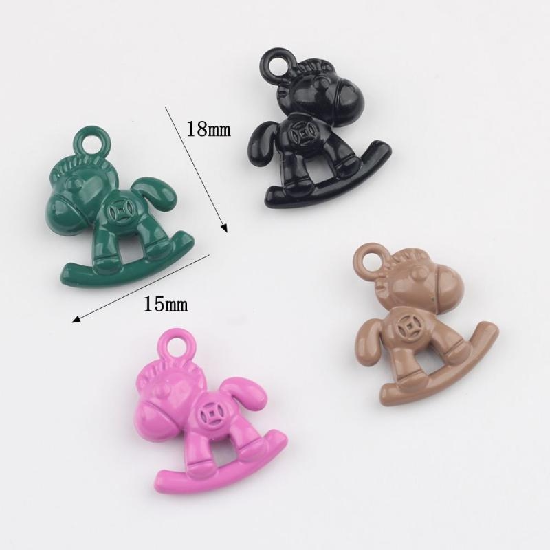 5 szt. Prosty wisiorek z zawieszką w kształcie konia ze stopu cynku do wyrobu biżuterii DIY naszyjnik bransoletka kolczyki akcesoria do breloczka