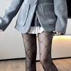 Socks for women, houndstooth stockings, rhombus pantyhose, rhombus grid, black silk, thin, anti-snatch, sexy