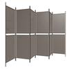 6 Piece Anthracite Room Divider 300 X 180 Cm Fabric
