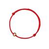 PONYKISS  Sterling Silver 18K Gold Ping Buckle Red Rope Charm Bracelet for Women Classic Fine  Minimalist Accessories