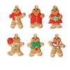 Christmas Gingerbread Man PVC Ornament: Soft Rubber Snowman Cookie, House & Tree Decoration