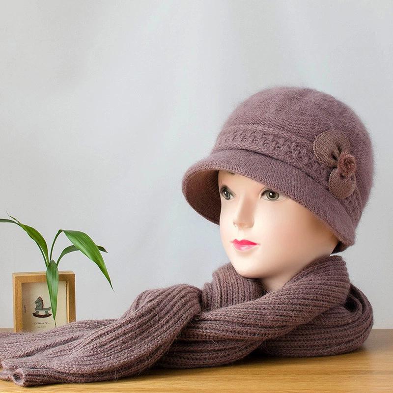 

Теплый вязаный комплект для пожилых людей - Толстая бархатная шерсть для зимы