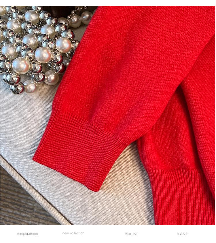 Plus Size Women's Loose Knit Cardigan Sweater (Bust 150-160 cm, 200-350 Jin) - Style 8308