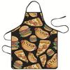 [Food Cartoon] Cartoon Food Print Apron, Stain-Resistant & Oil-Proof, Essential Home Kitchen Apron