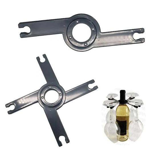 Składany uchwyt na kieliszki do wina mieści 4 kieliszki 1 butelkę Oszczędzający miejsce blat Butelka wina Stojak na kieliszki Strona główna Kuchnia Akcesoria barowe