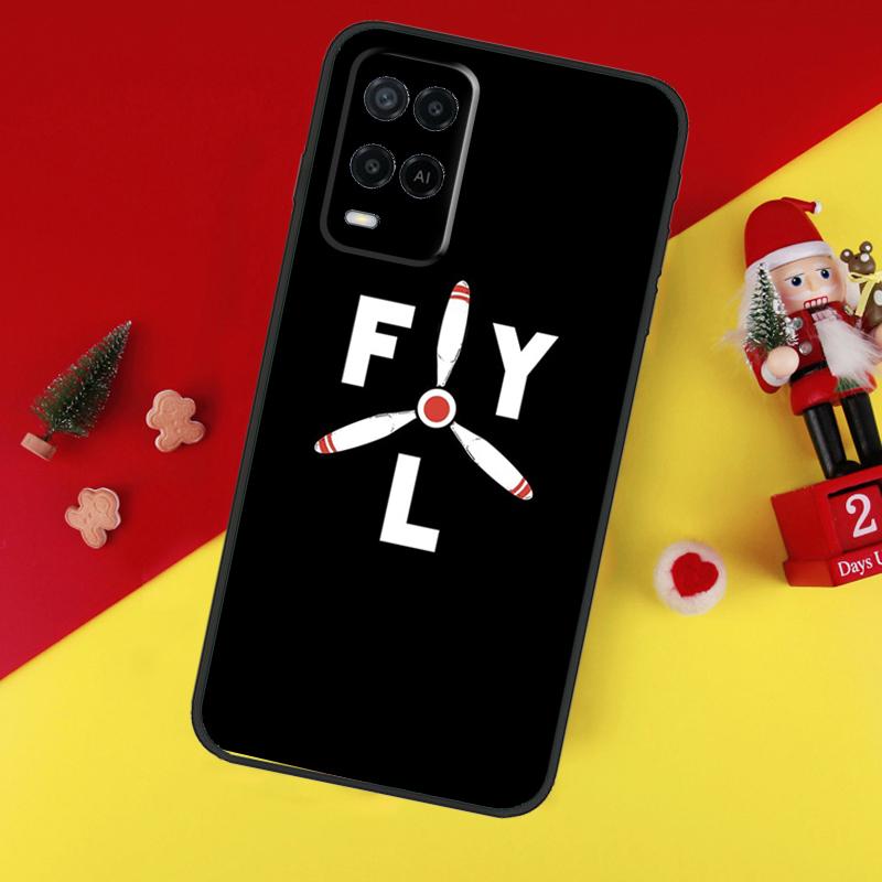 Aircraft Airplane Fly Travel Case For Oppo A38 A18 A58 A78 A98 A74 A94 A54 A80 A60 A40 A96 A76 A16 A15 A17 A57 A5 A6 Pro