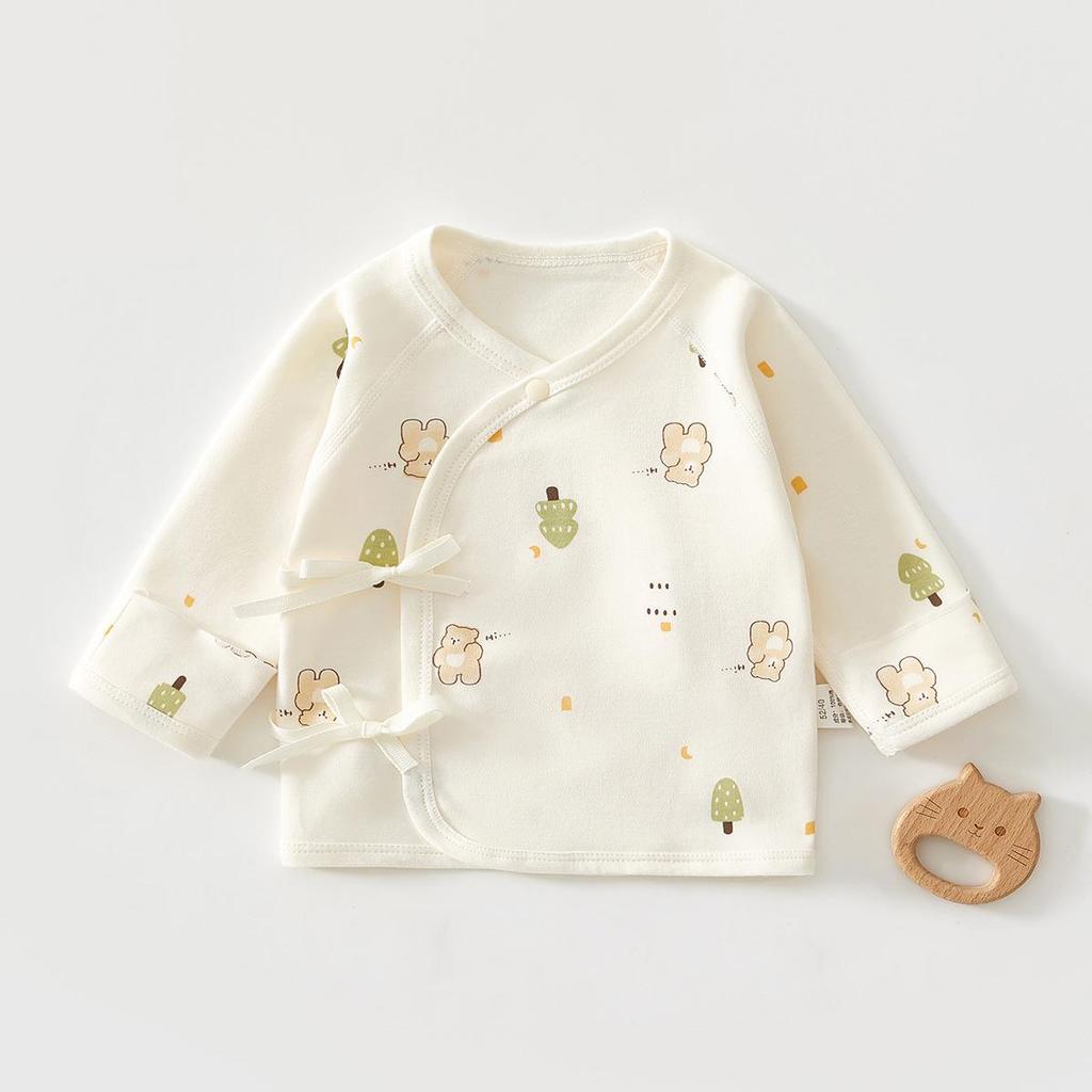 Newborn Baby Long-Sleeve Pure Cotton Top - 0-3 Months, Spring/Autumn