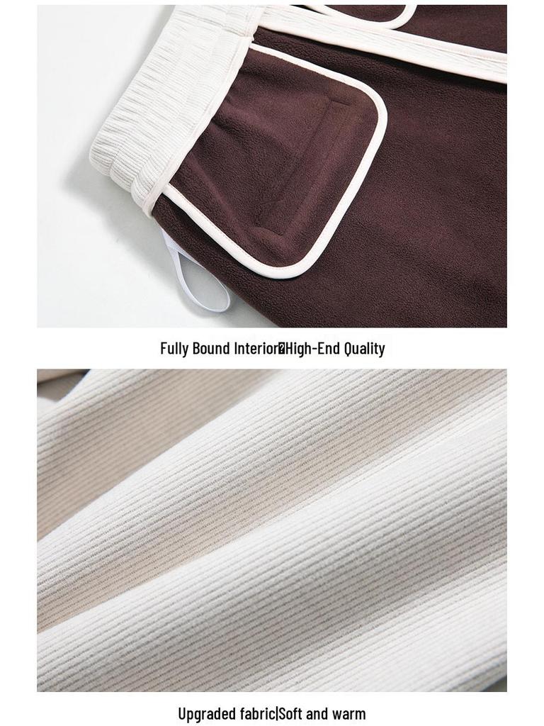 Pantaloni Harem Lână Căptușiți cu Fleece pentru Femei - Talie Elastică de Catifea, Pantaloni Casual de Iarnă pentru Mame de Vârstă Mijlocie și Vârstnice.