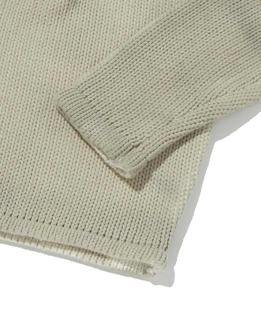Suade Washed Knit Zip Up [Ivory]