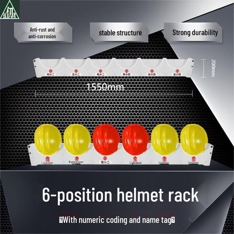 Reinforced Safety Helmet Storage & Display Rack