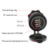 Universal Motorcycle Car Charger LED Light Dual USB Charger Power Socket 2.1A / 1A with USB Light for Motorbike USB Car Charger